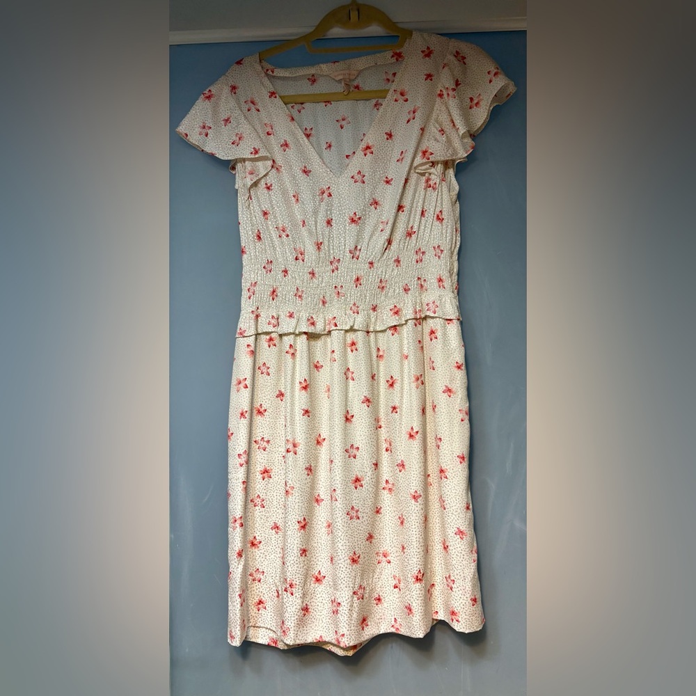 Rebecca Taylor Ivory Silk Floral Dress